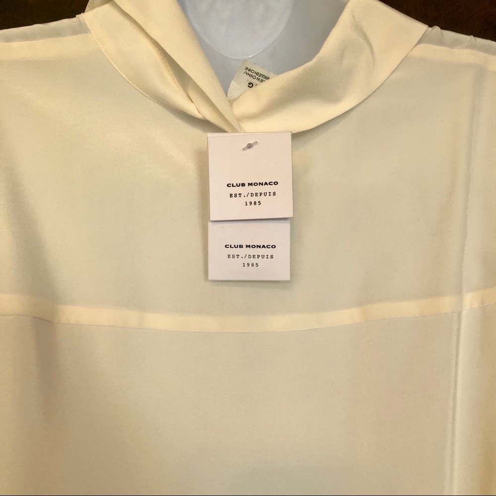 Club Monaco Terek Top Chemise— Ivory - Picture 6 of 7